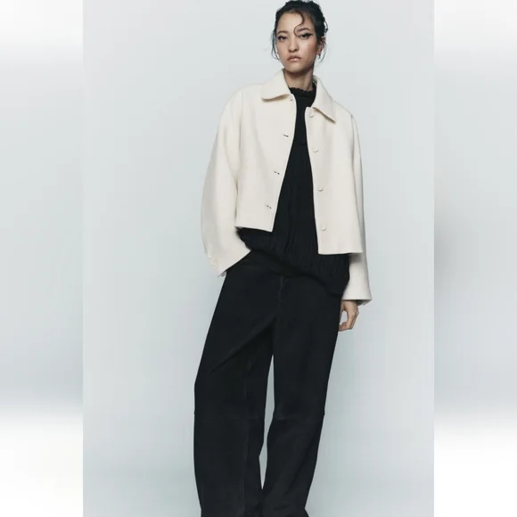 Zara | Jackets & Coats | Zara Manteco Wool Coat Zw